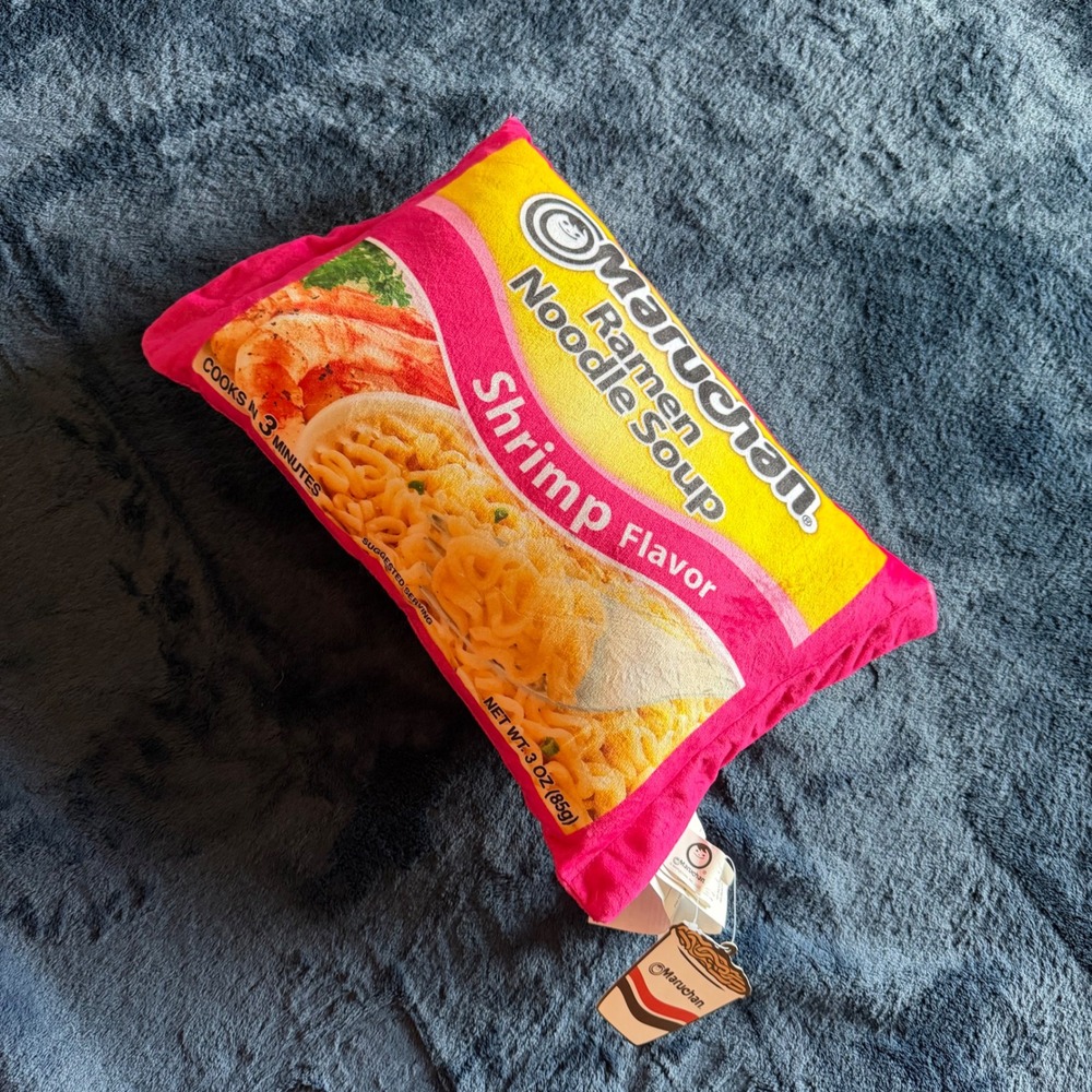 Maruchan Shrimp Ramen Noodle Soup Plush Pillow Novelty Food Decor - F1364